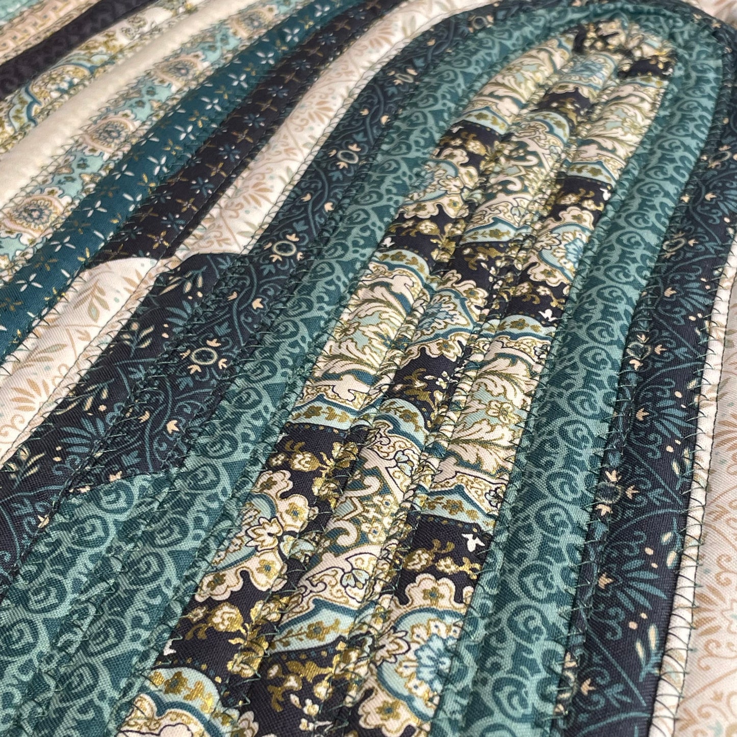Green Handmade Kitchen Accent Rug For Bathroom or Bedside Too!