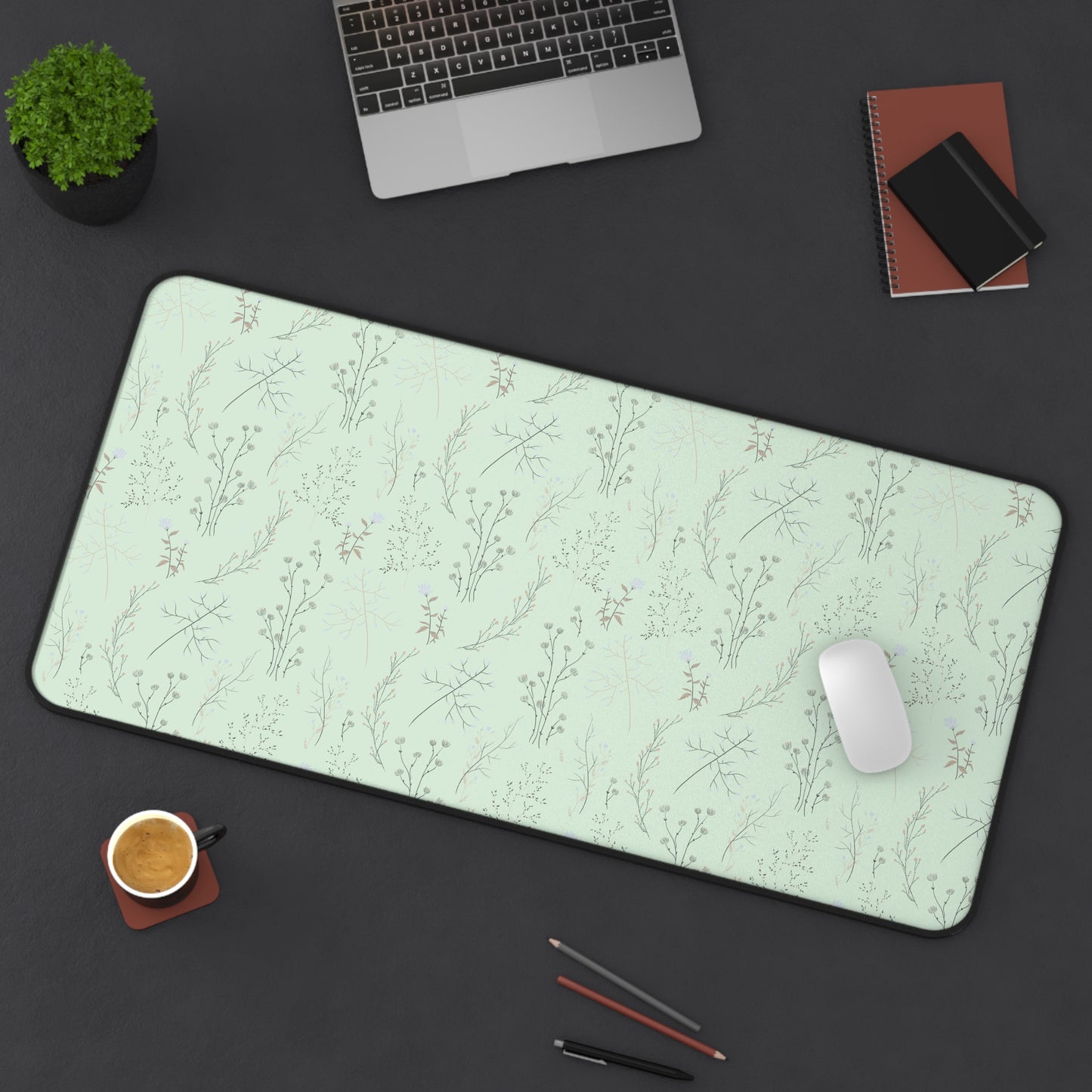Elegant Floral Desk Mat - Perfect for Home Office Decor