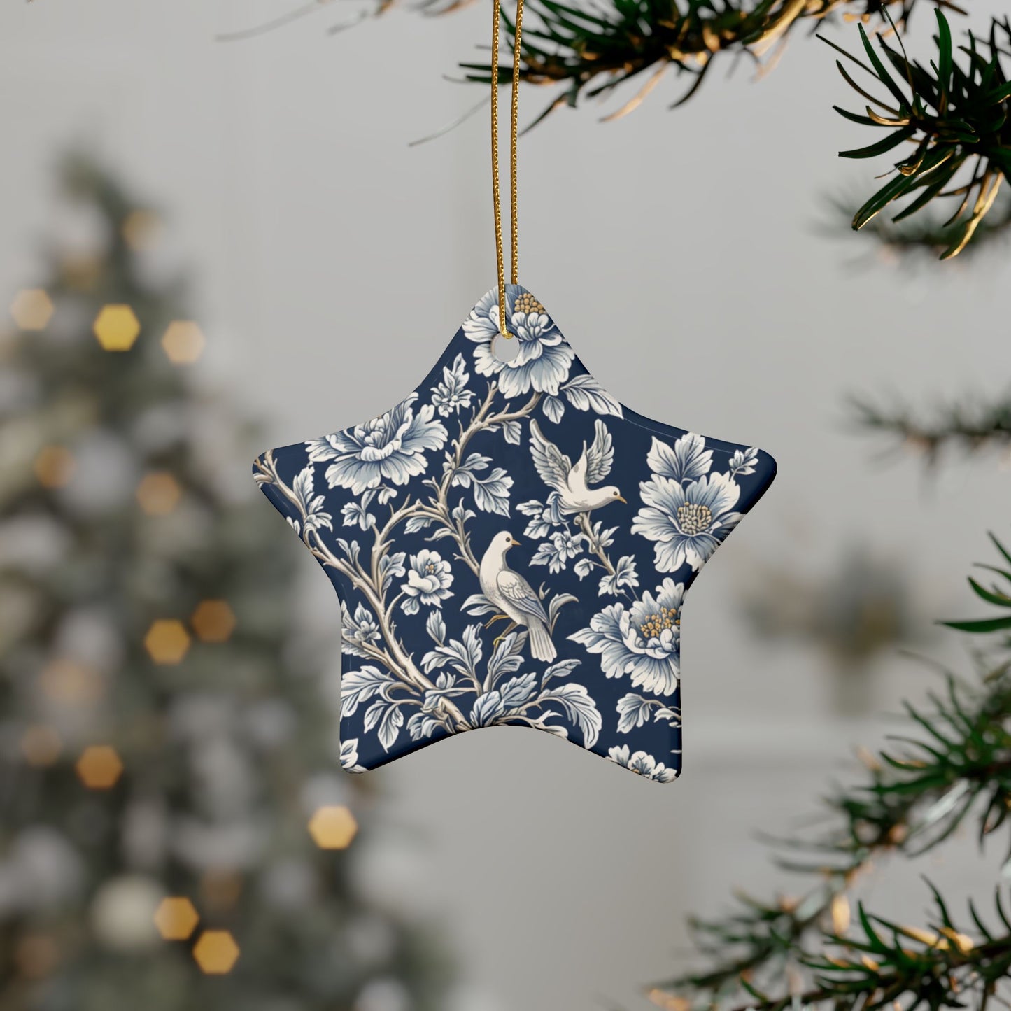 Ceramic Floral Heart Ornaments - Elegant Home Decor, Holiday Gifts, Wedding Decor, Personalized Keepsakes, Handcrafted Gifts