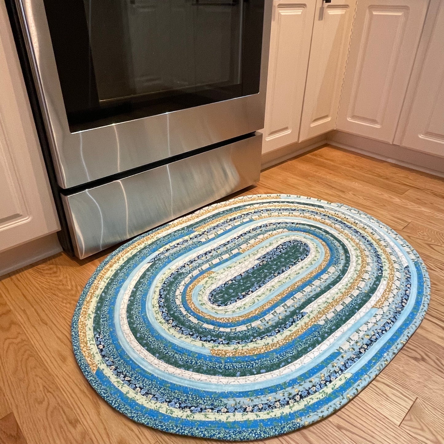 Modern Farmhouse Kitchen Accent Rug Floral Cotton Rug