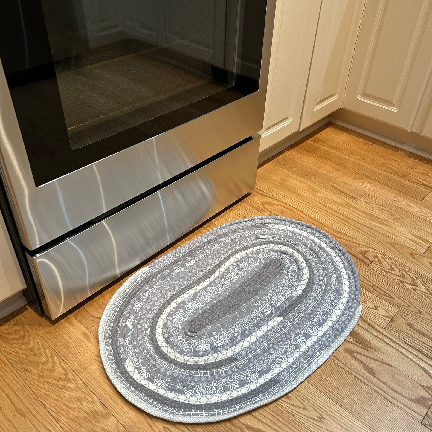 Grey Cotton JellyRoll Rug