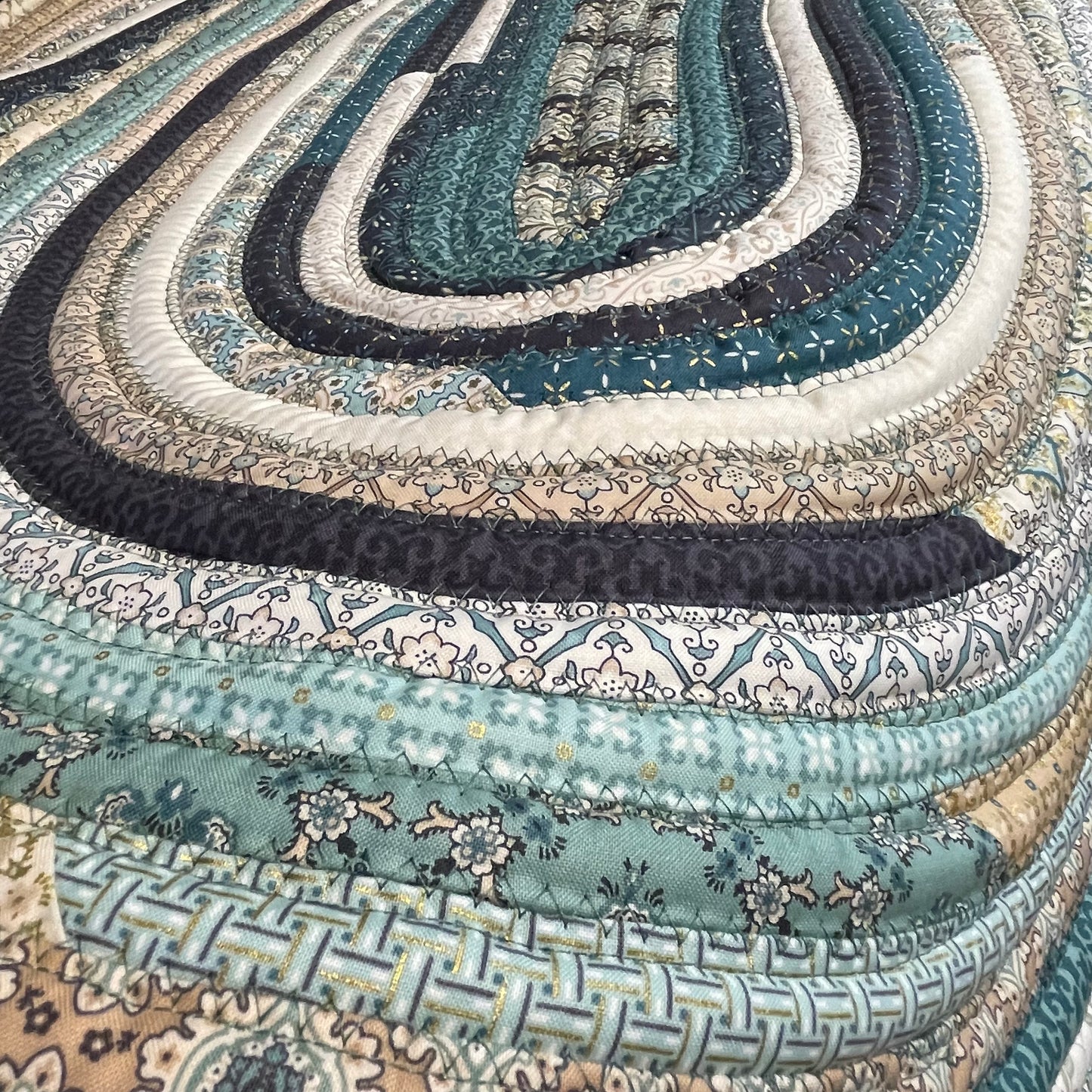 Green Handmade Kitchen Accent Rug For Bathroom or Bedside Too!