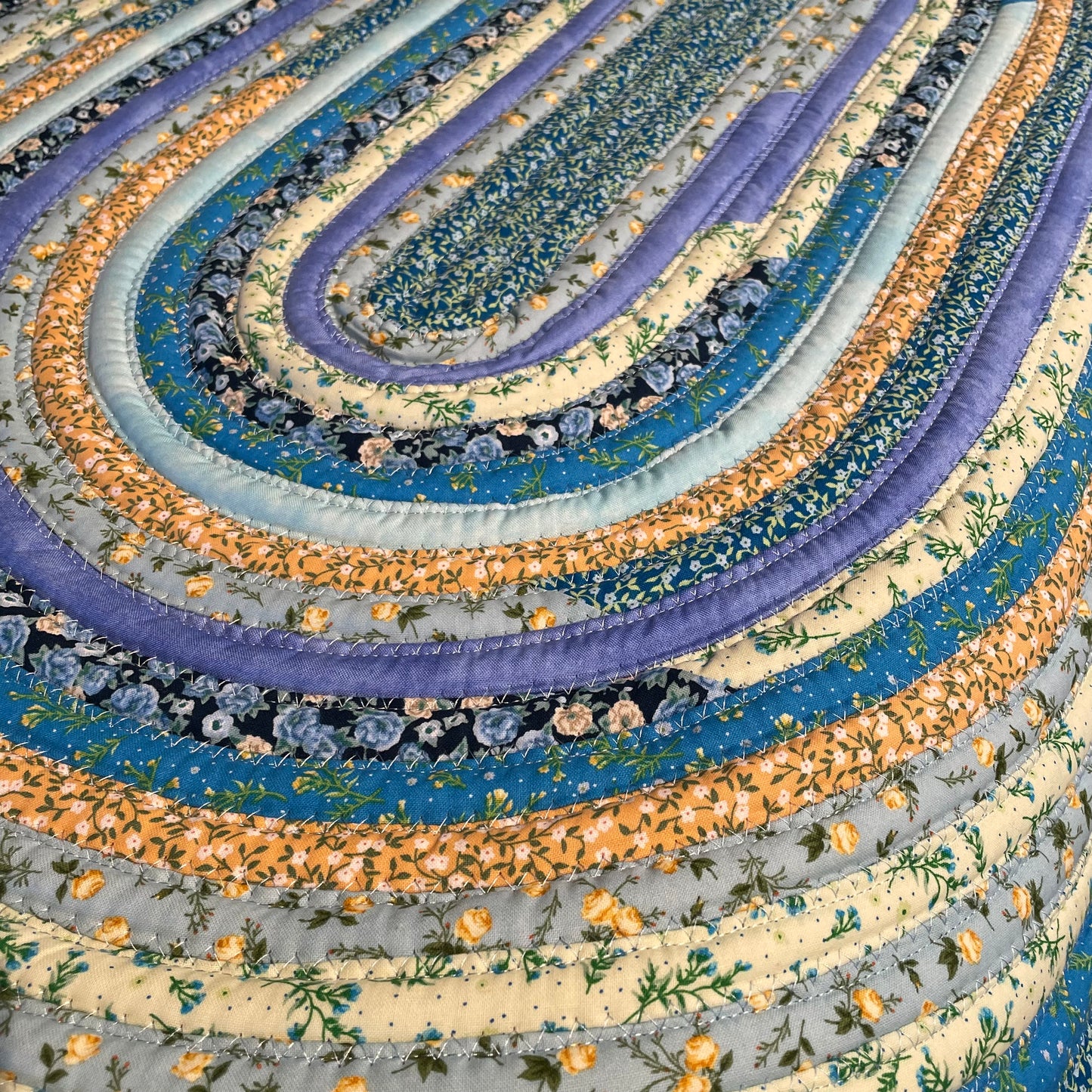 Handmade Kitchen Accent Rug, Cotton Washable Floral Rug