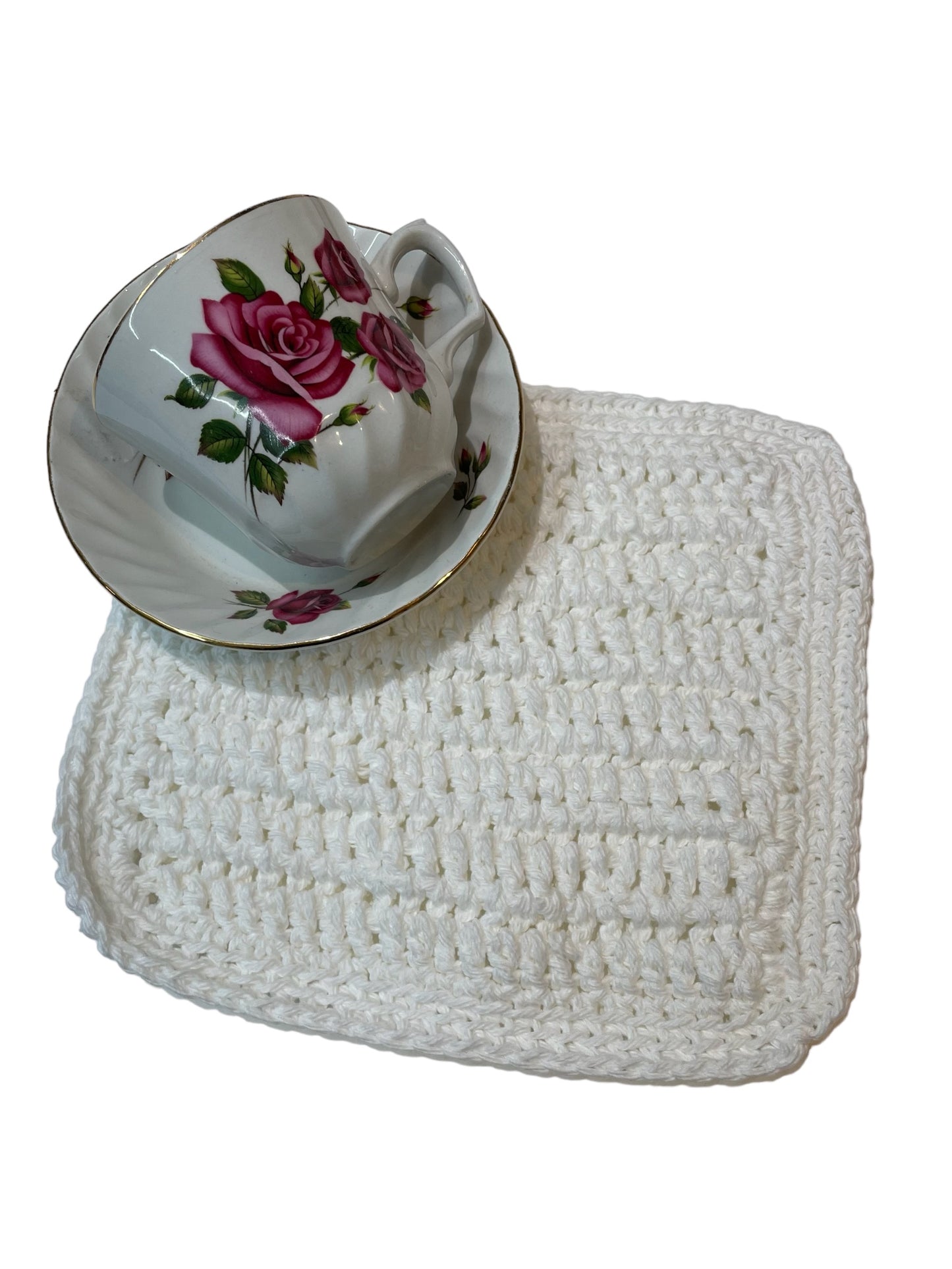 Handmade Canadian Cotton Dish Cloth - Classic White & Washable