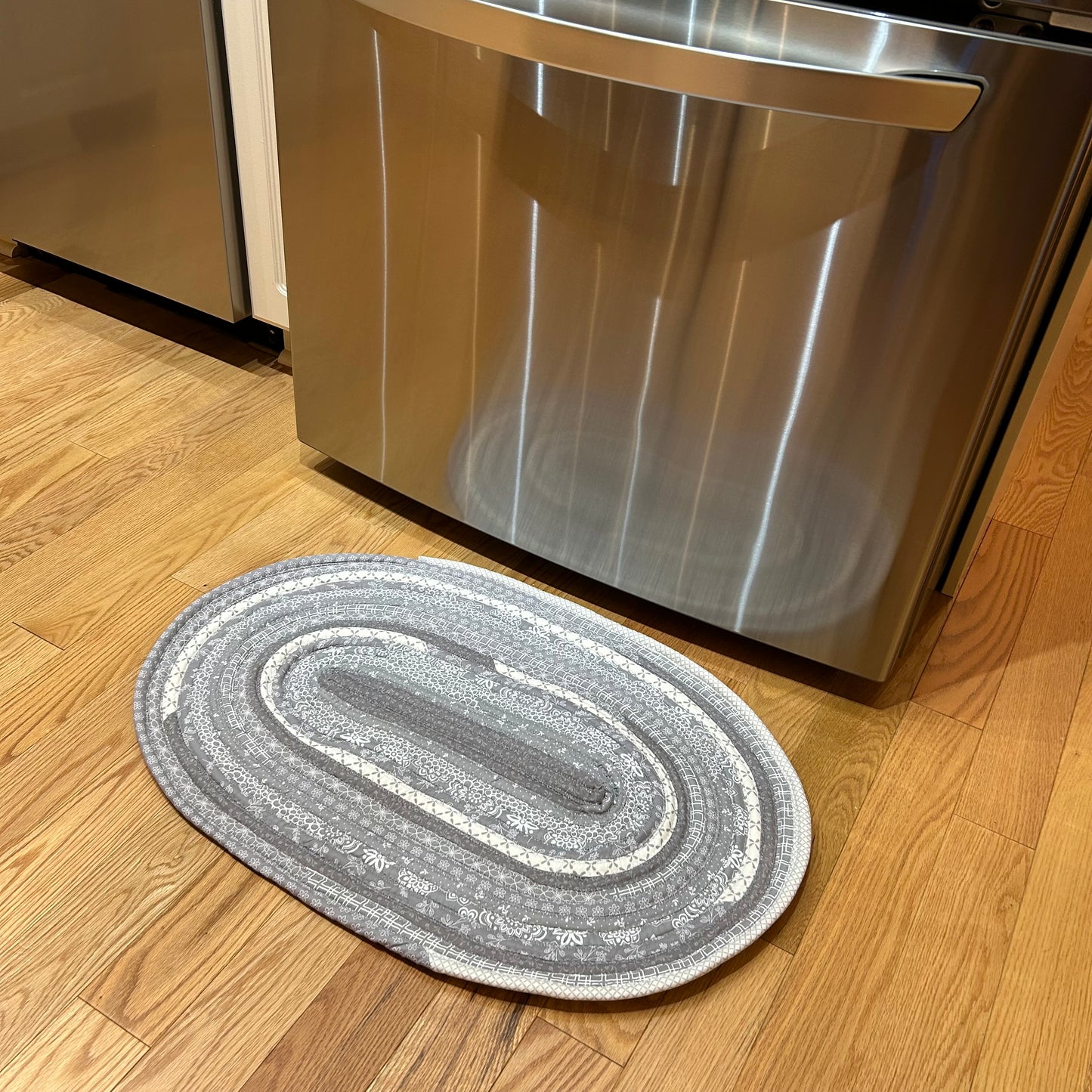 Grey Cotton JellyRoll Rug