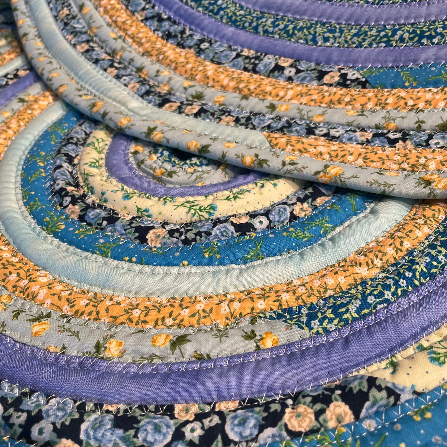Handmade Kitchen Accent Rug, Cotton Washable Floral Rug
