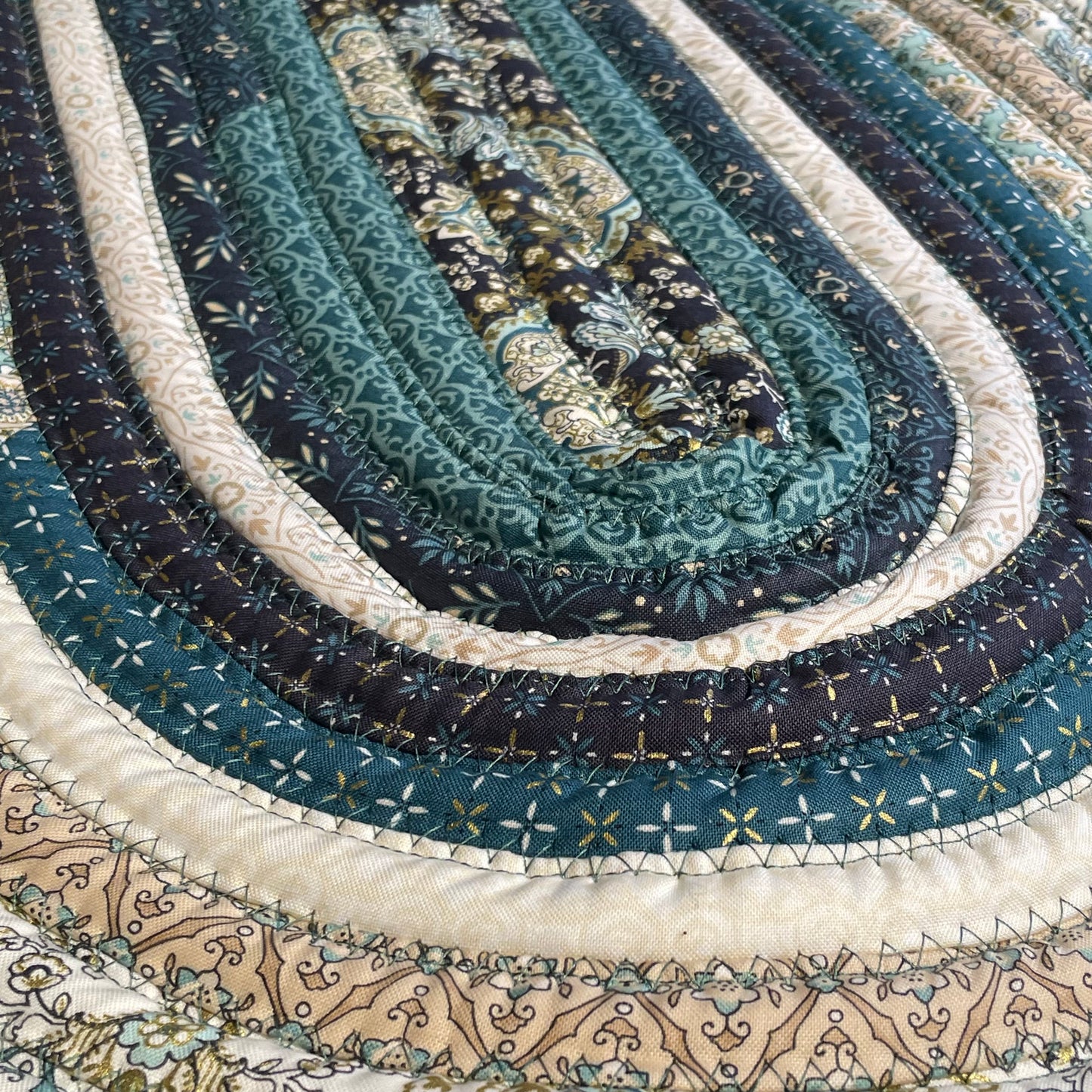 Green Cotton Kitchen Accent Rug Washable Made in Canada