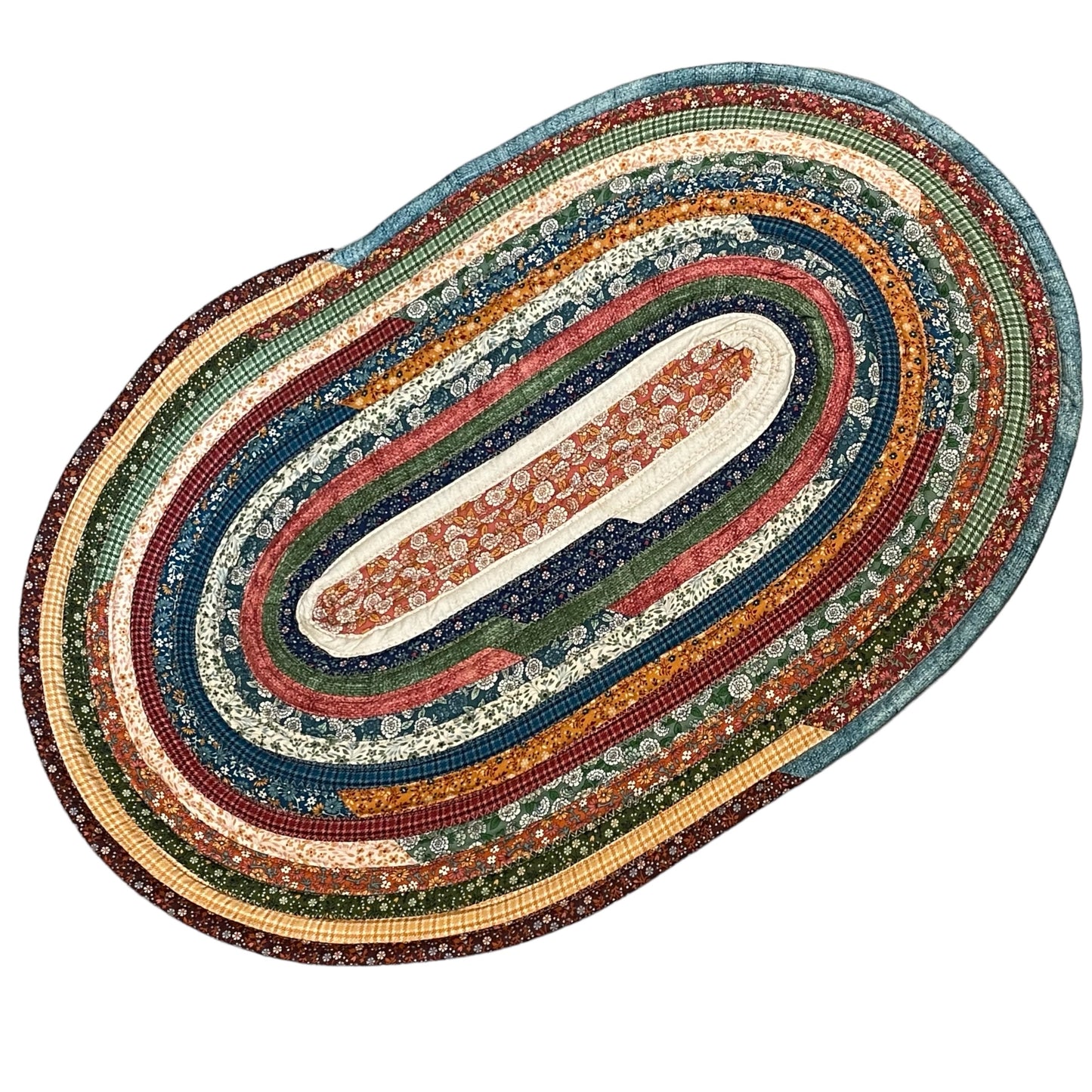 Vintage Kitchen Accent Rug, Washable Cotton JellyRoll Rug, Vaniety Rug