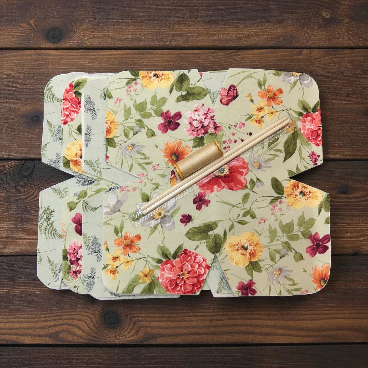 Soup Bowl Cozy Sewing Kit – Coral Floral