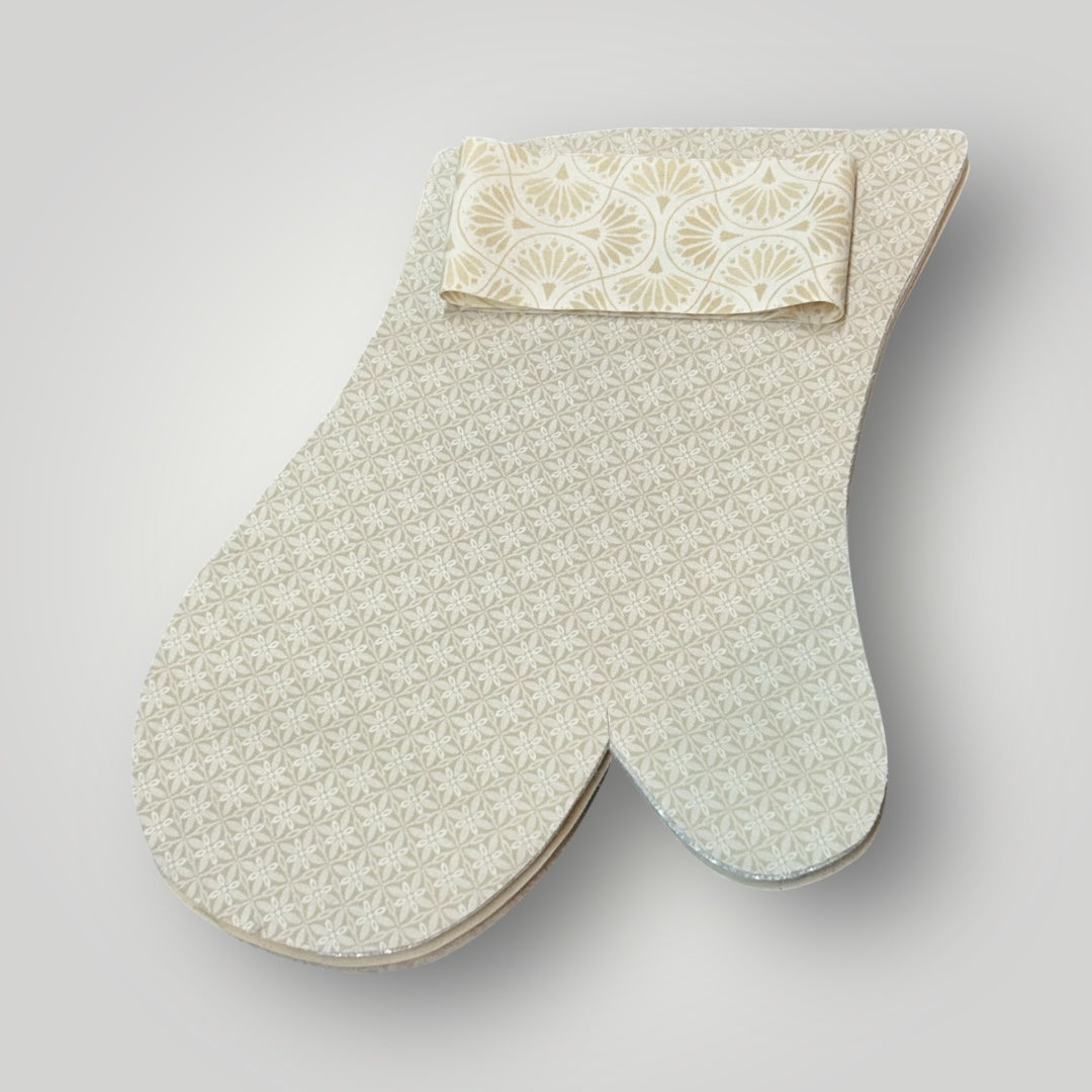 Taupe Burst Print Oven Mitt Sewing Kit- Makes 1 Mitt