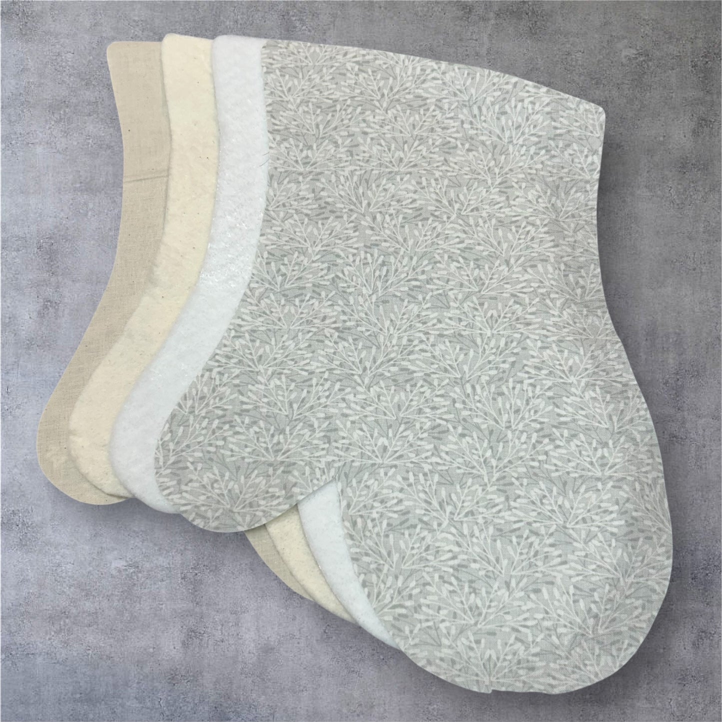 Light Grey Oven Mitt Sewing Kit- Makes 1 Mitt