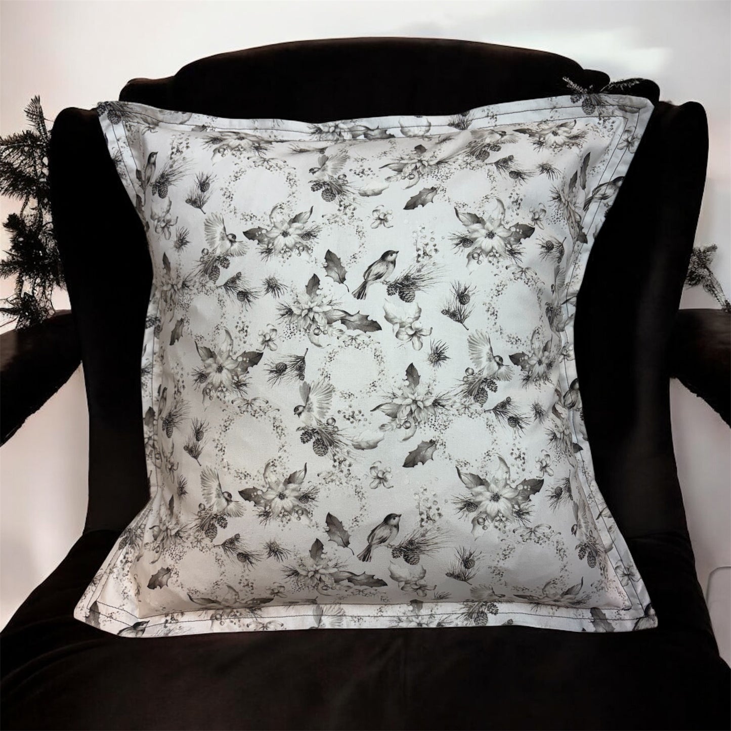 Christmas Birds Throw Pillow