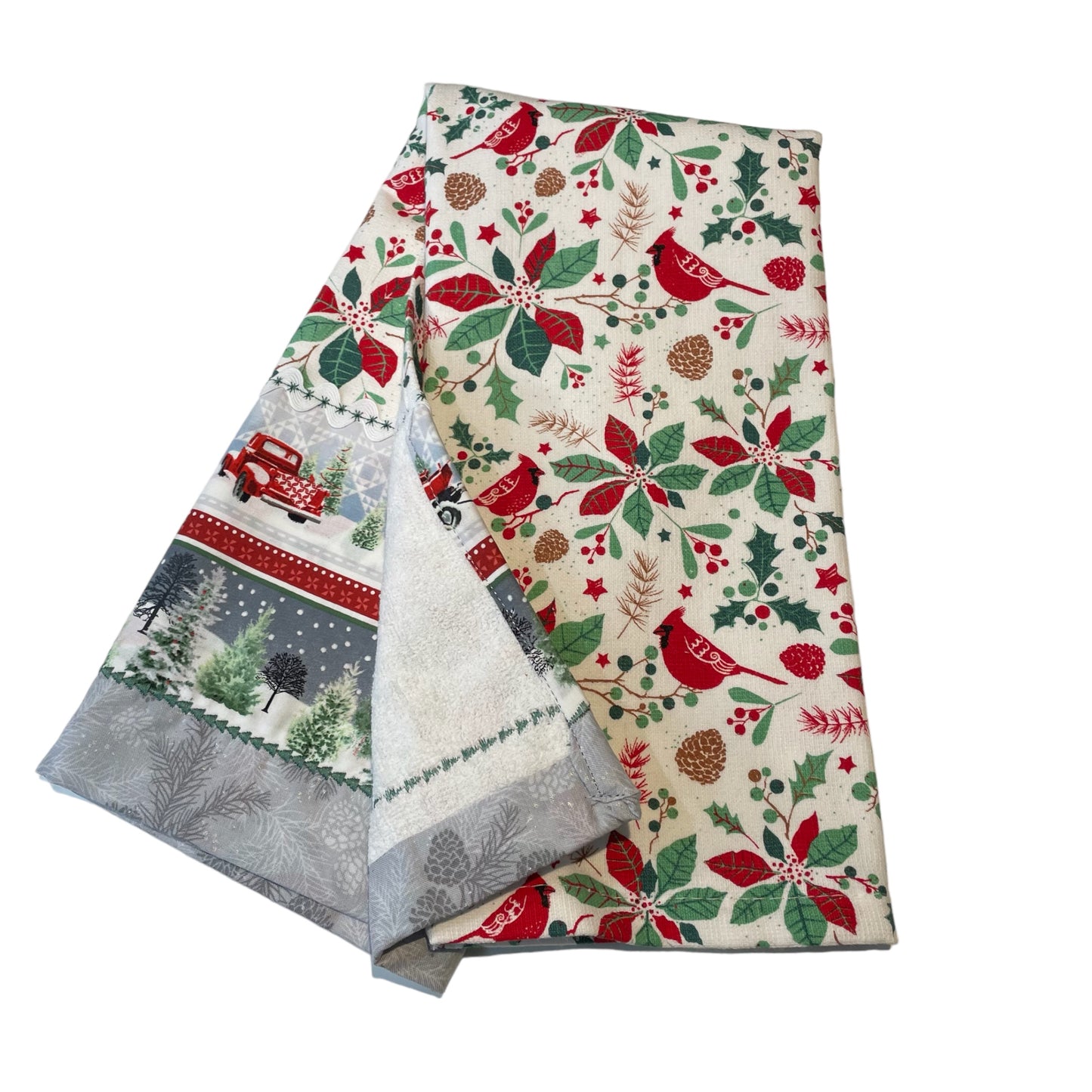 Cute Country Themed Dish Towel For Christmas Kitchen