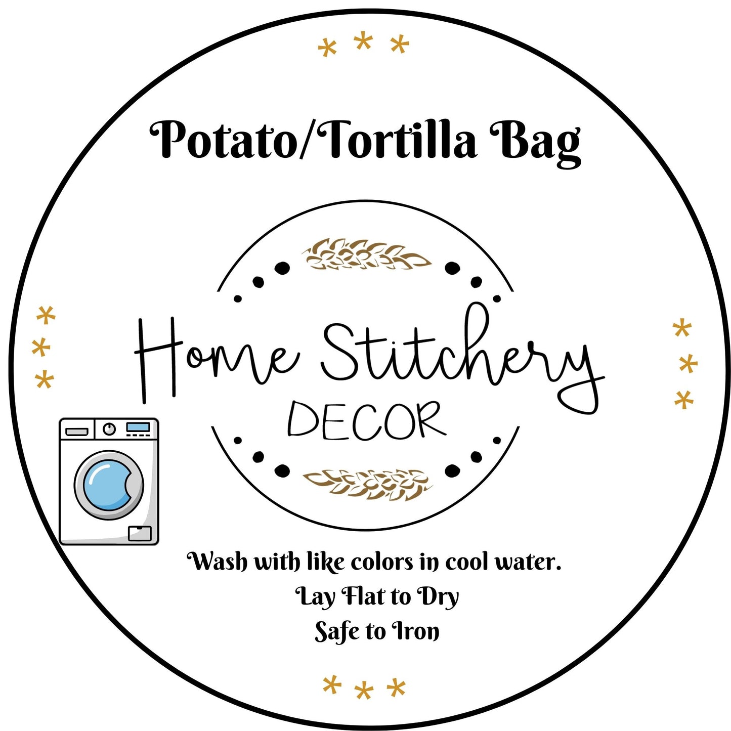 Bun Warming Bag | Tortilla Warming Bag | Microwave Potato Bag