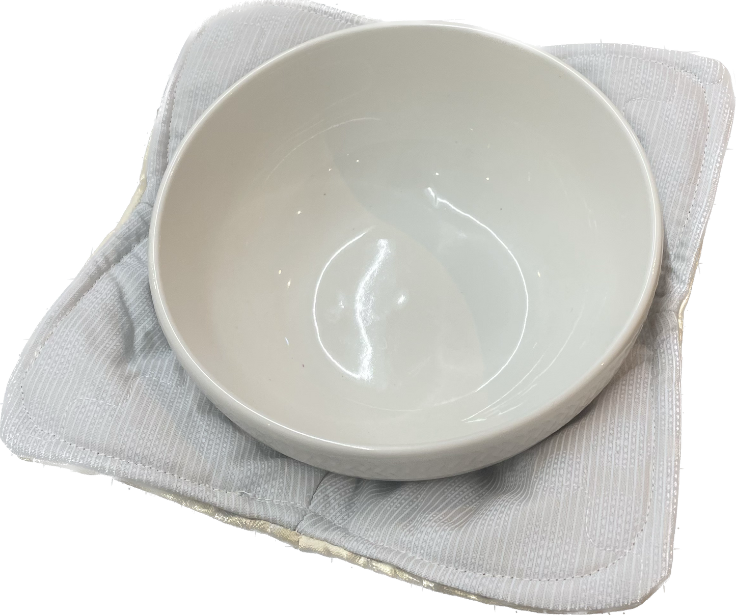 Cream Floral Soup Bowl Cozy For Microwave Reversible Soup Hug For Hot Soup