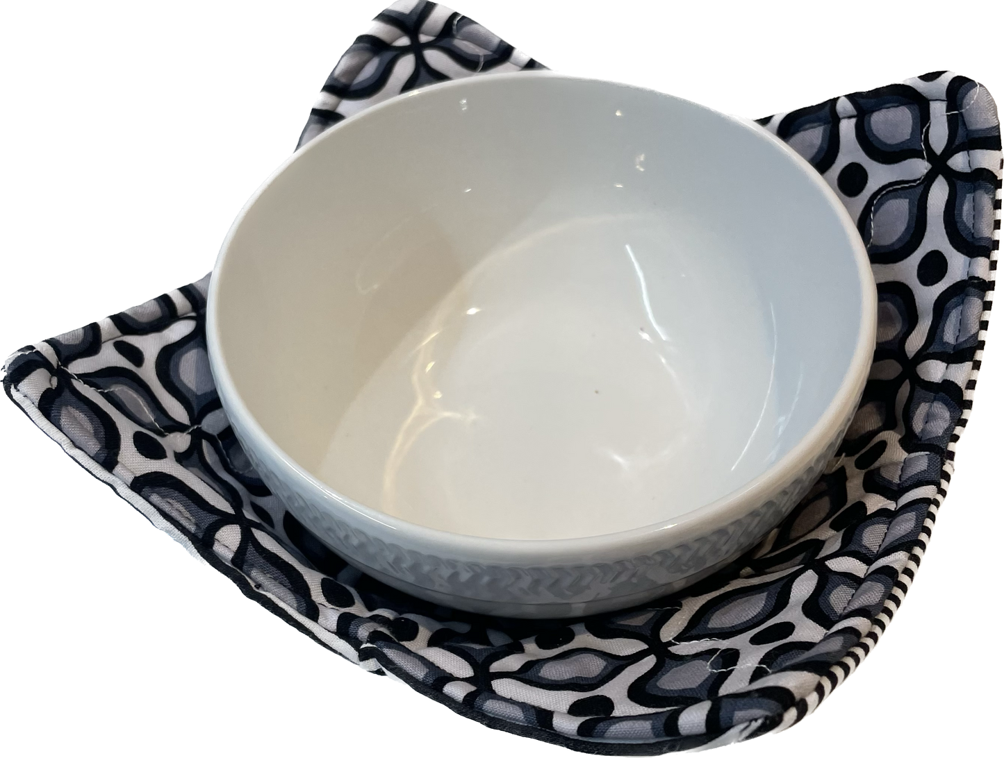 Soup Bowl Cozy Black and White Reversible Hot Soup Bowl Hug For Microwave Soup Bowl Cozy