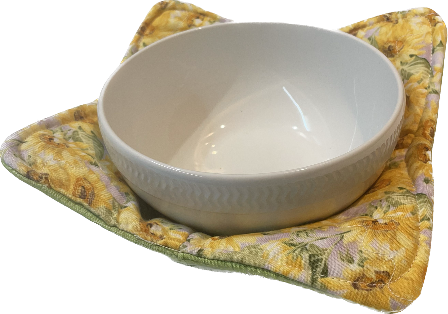 Sunflower Print Soup Bowl Cozy Reversible Hot Bowl Cozy For Microwave Soup Bowl Hug