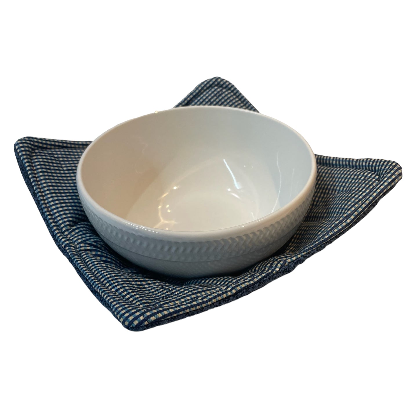 Soup Bowl Cozy Blue Reversible Microwave Soup Cozy