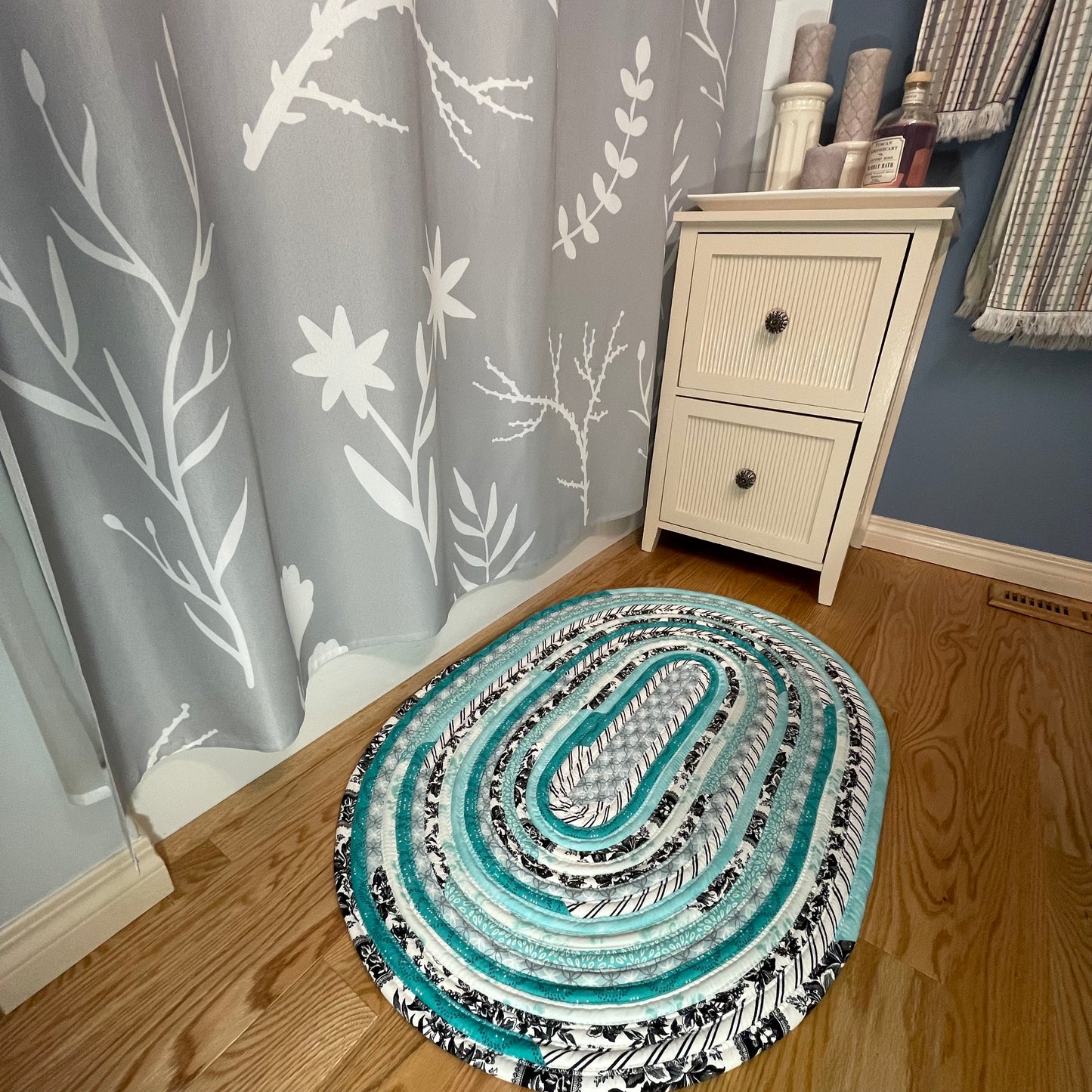Teal Kitchen Accent Rug For Sink Vanity Rug Or Bathmat