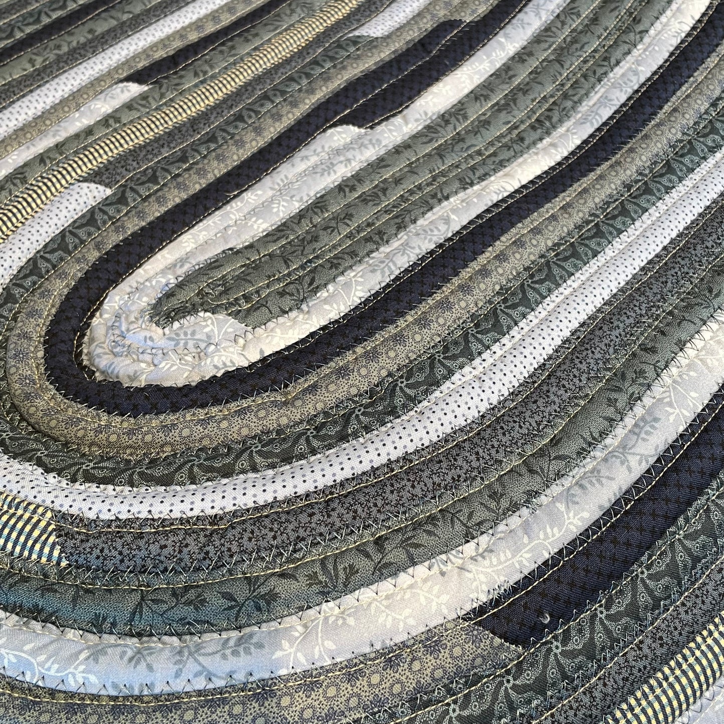 Vintage-Style Blue Cotton Kitchen Sink Rug - One of a Kind, Multipurpose, Made in Canada