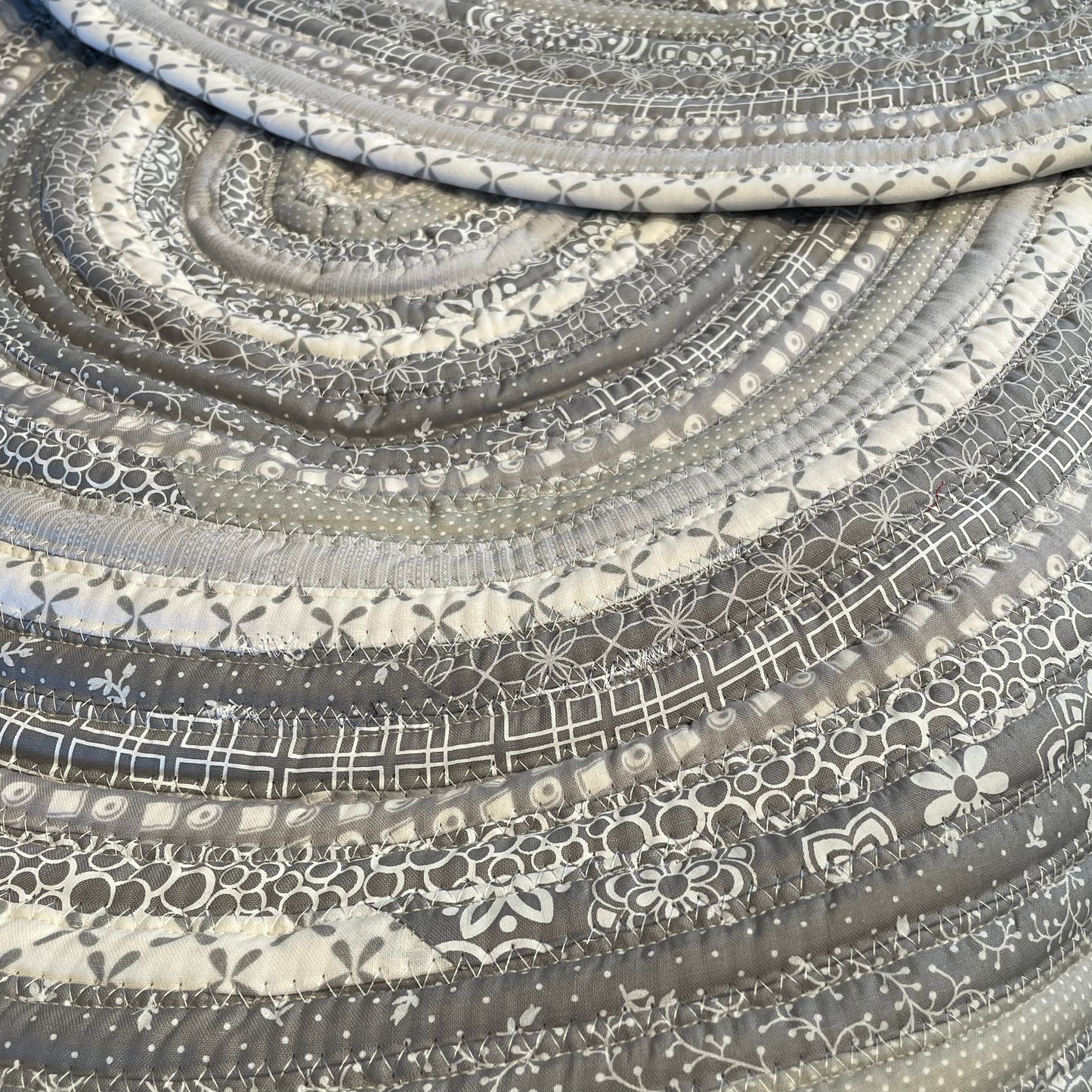 Grey & White Cotton Kitchen Sink Rug - One-of-a-Kind Handmade Farmhouse Style