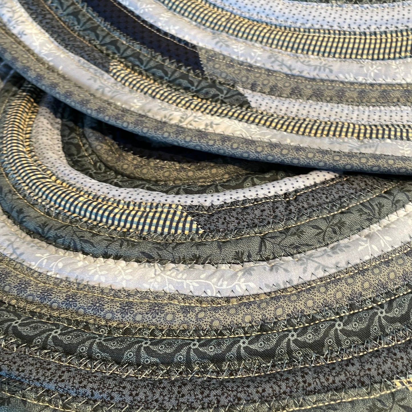 Vintage-Style Blue Cotton Kitchen Sink Rug - One of a Kind, Multipurpose, Made in Canada