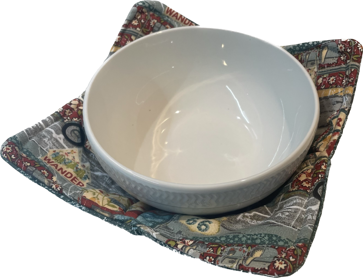 Reversible Microwave Soup Bowl Cozy, Camping Themed Soup Bowl Microwave Bowl Hug