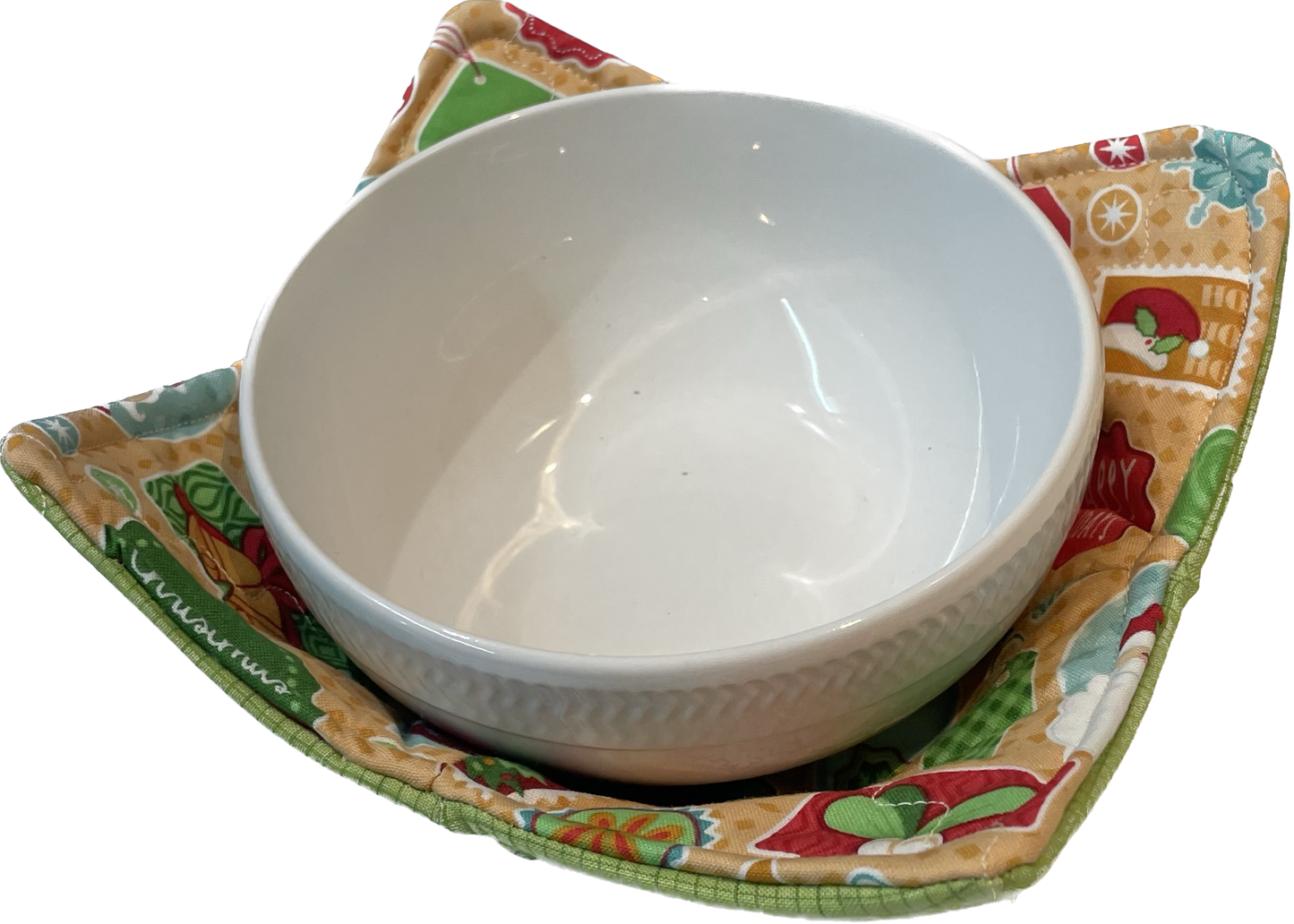 Soup Bowl Cozy Christmas Themed Reversible Microwave Soup Bowl Cozy