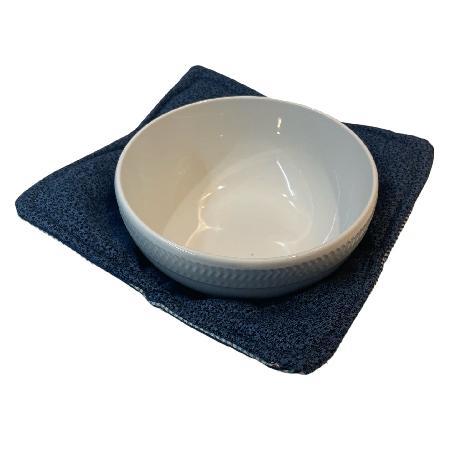 Soup Bowl Cozy Blue Reversible Microwave Soup Cozy