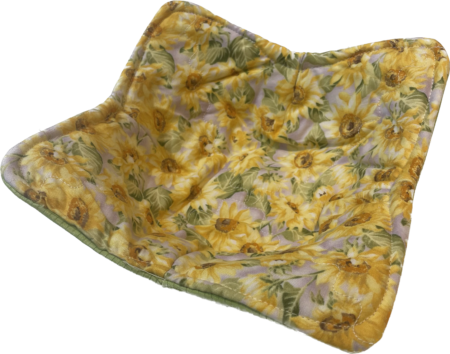 Sunflower Print Soup Bowl Cozy Reversible Hot Bowl Cozy For Microwave Soup Bowl Hug