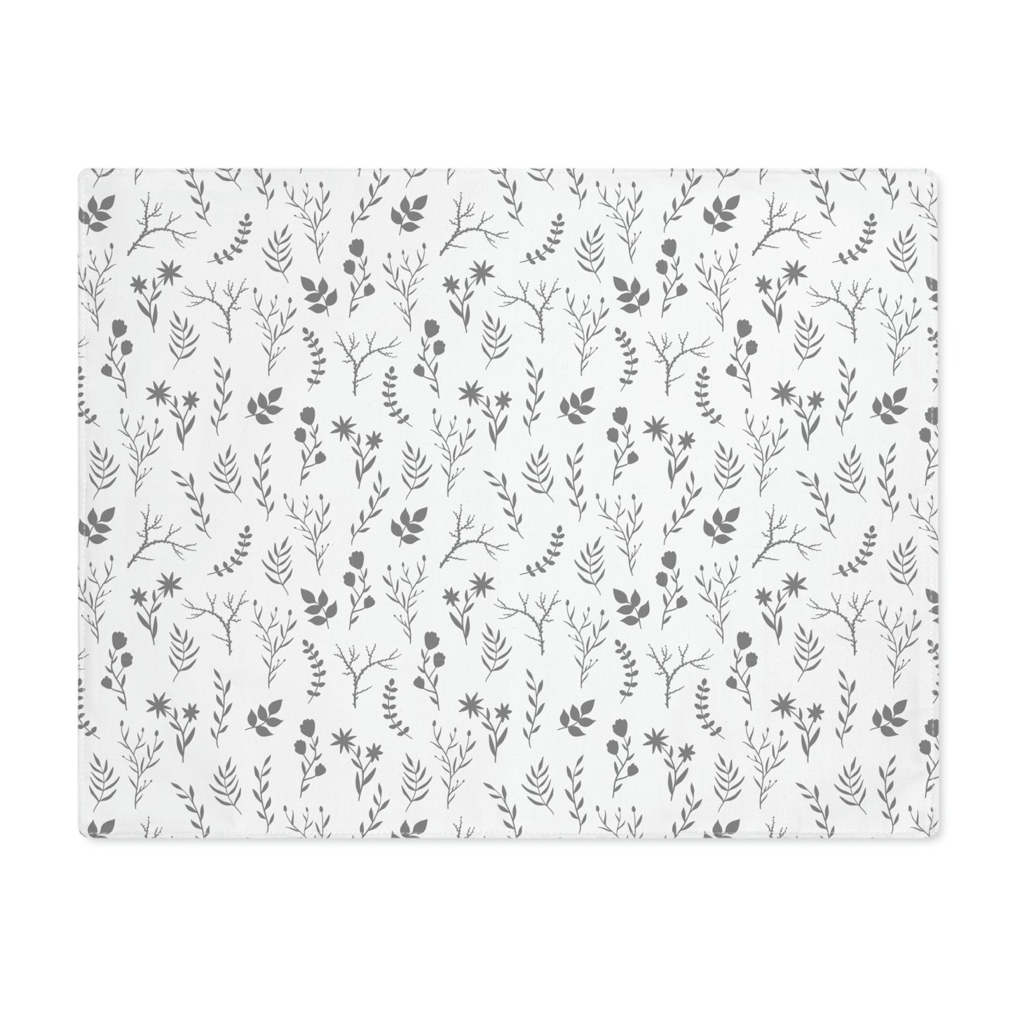 Grey Floral Kitchen Table Placemat