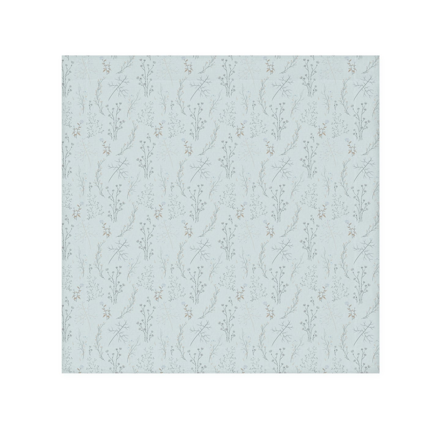 Light Blue Floral Print Face Towel
