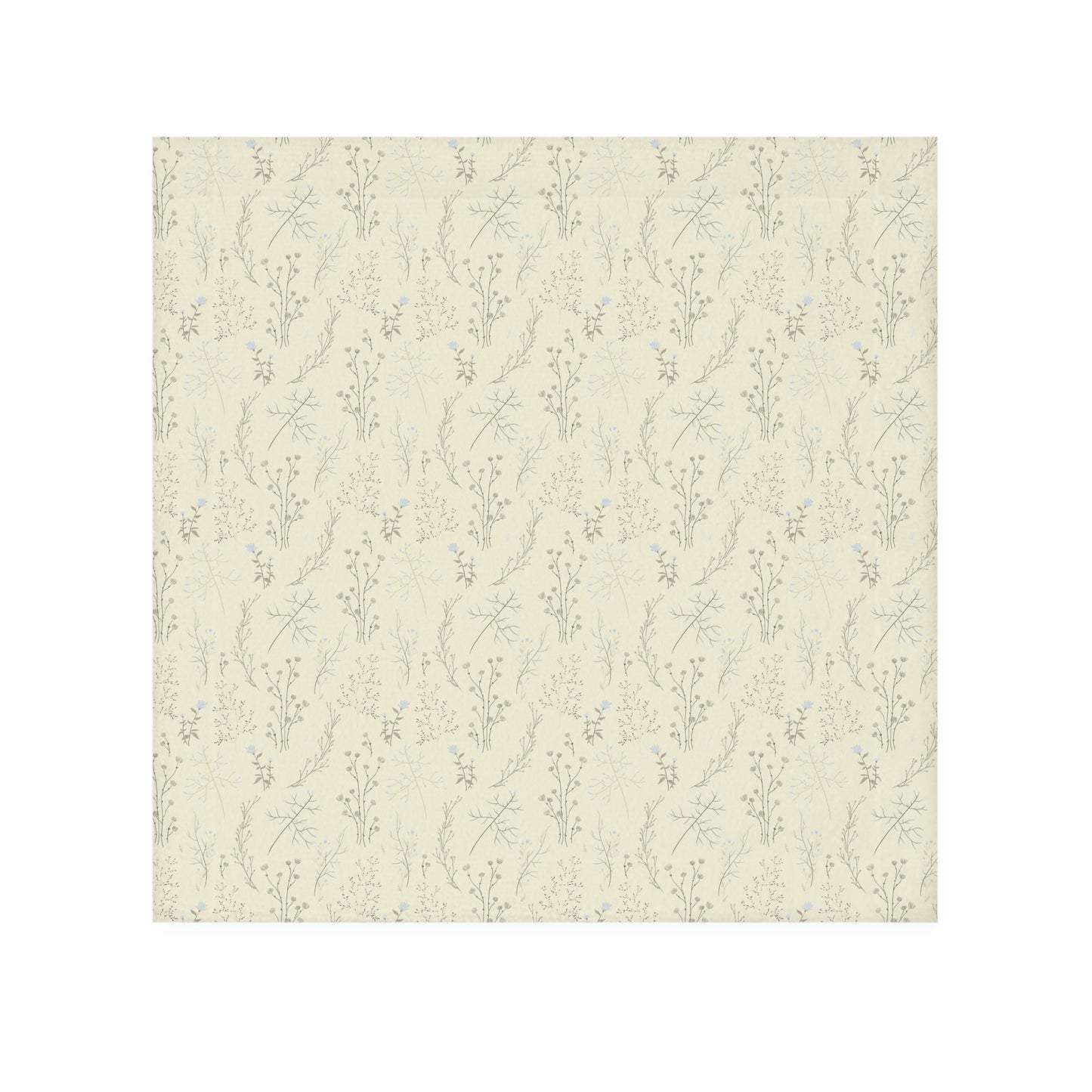 Light Yellow Floral Print Face Towel