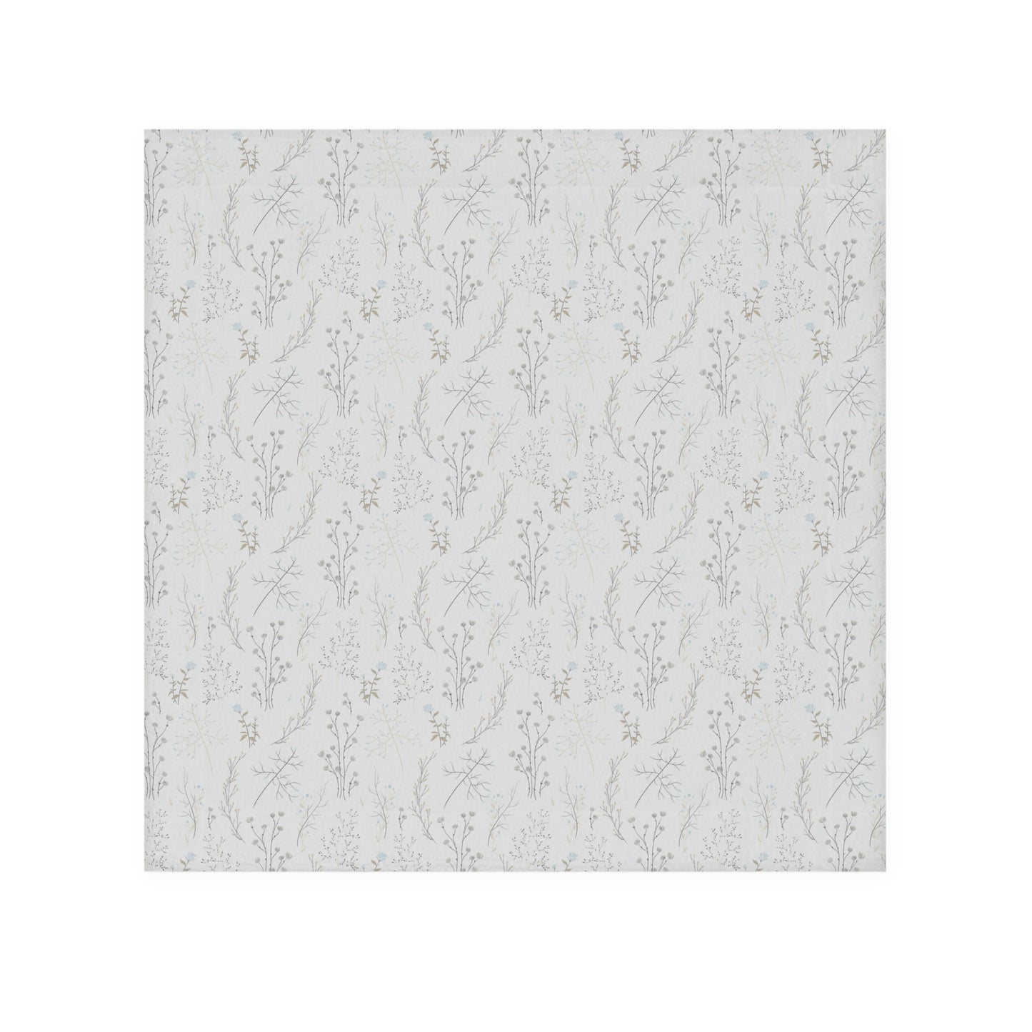 Light Grey Floral Print Face Towel
