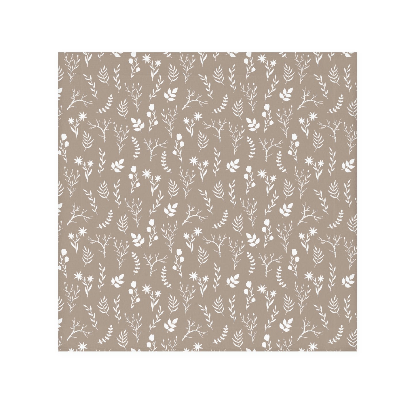 Taupe Floral Face Towel