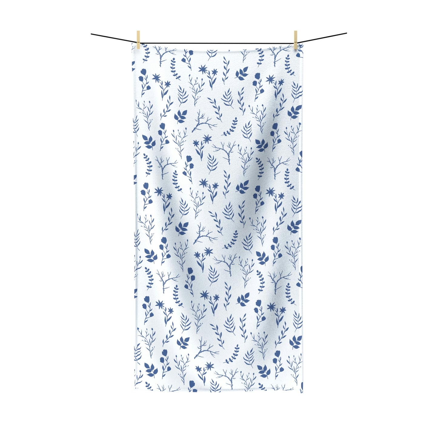 Indigo Blue Floral Bath Towel | 2 Sizes Available