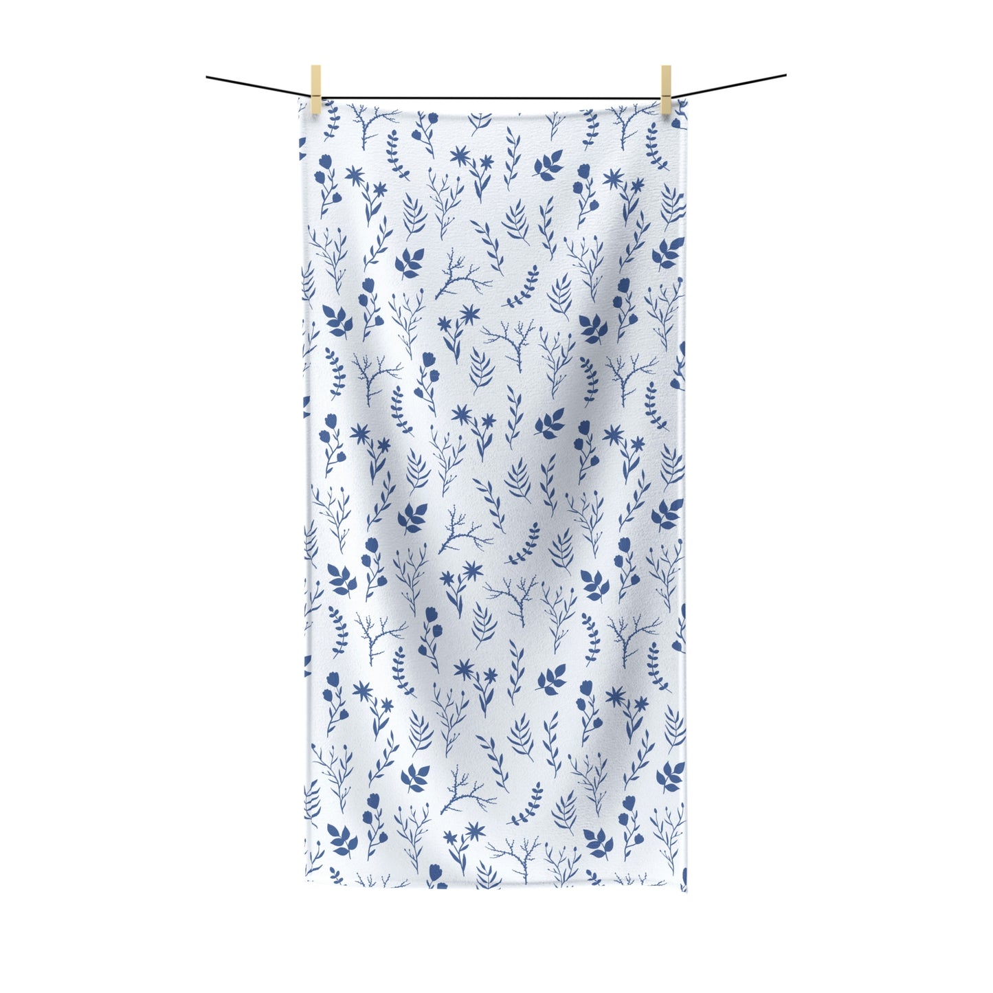 Indigo Blue Floral Bath Towel | 2 Sizes Available