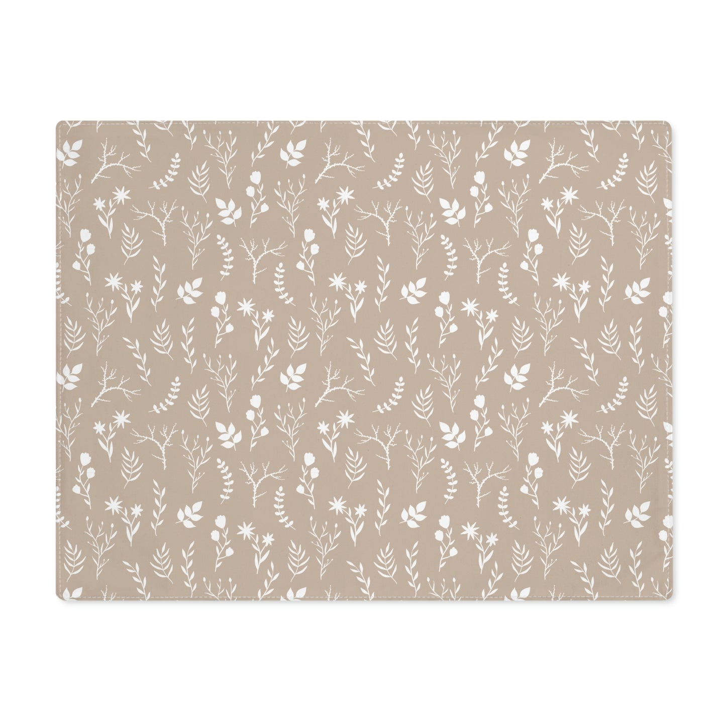 White and Light Taupe Placemat