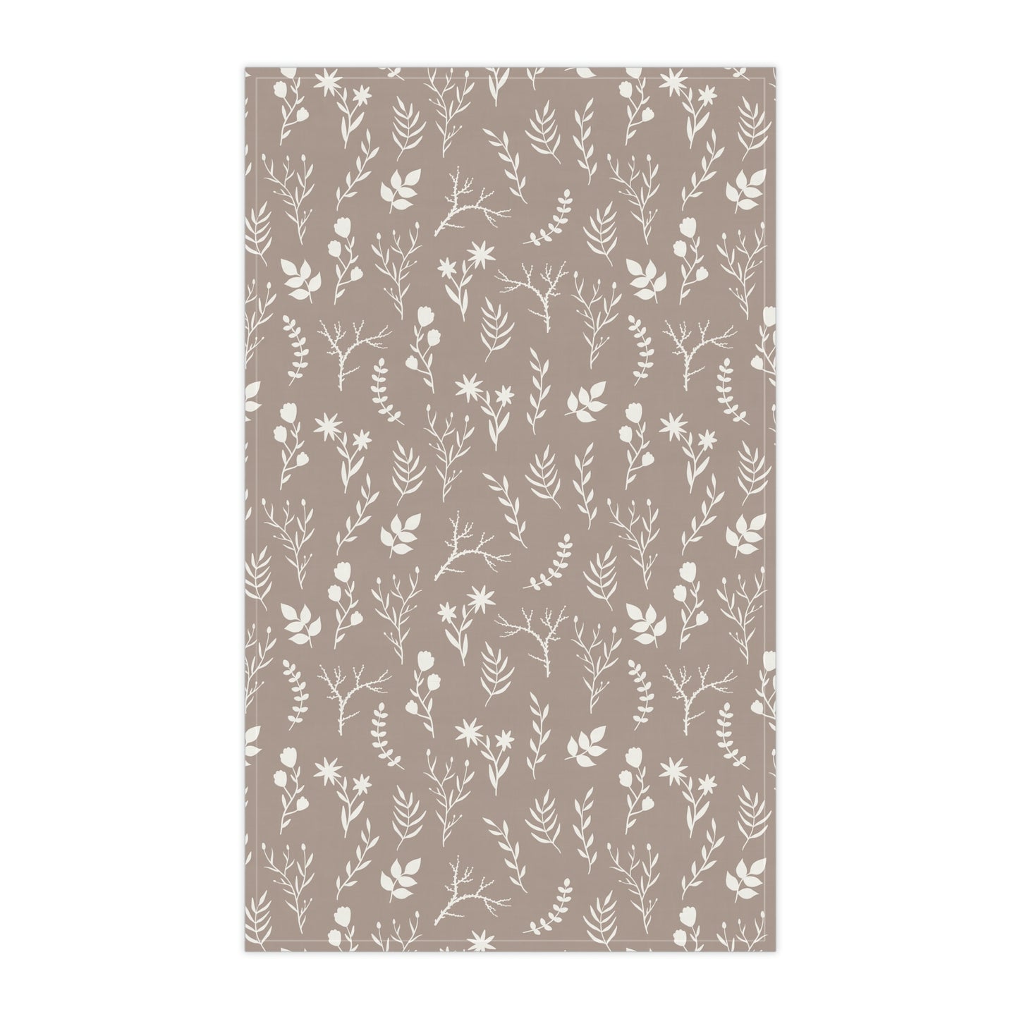 White and Cream Floral Kitchen Towel | Modern Farmhouse Kitchen Towel