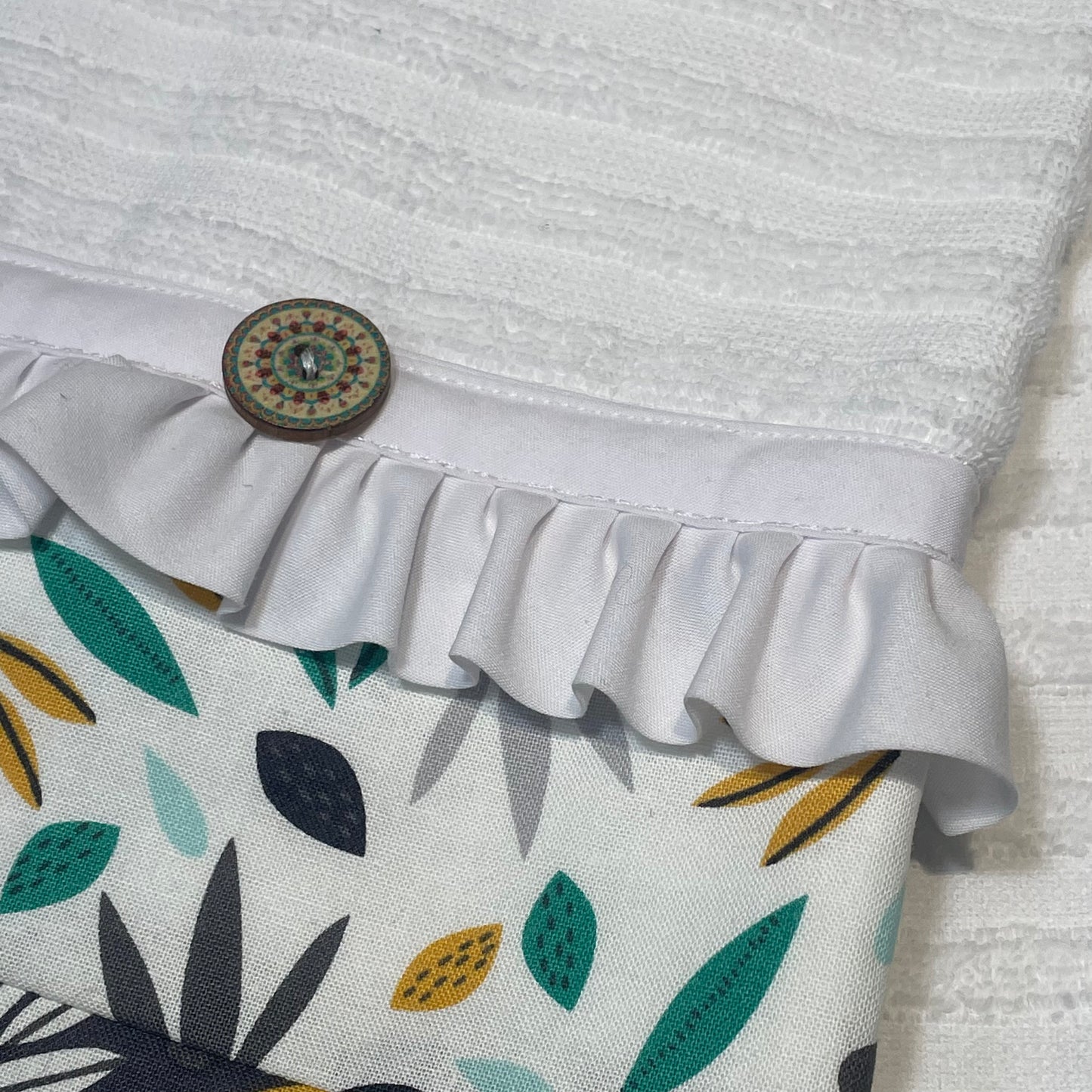 White Dish Towel. White Kitchen Tea Towel. Decorative Kitchen Towel. - Home Stitchery Decor