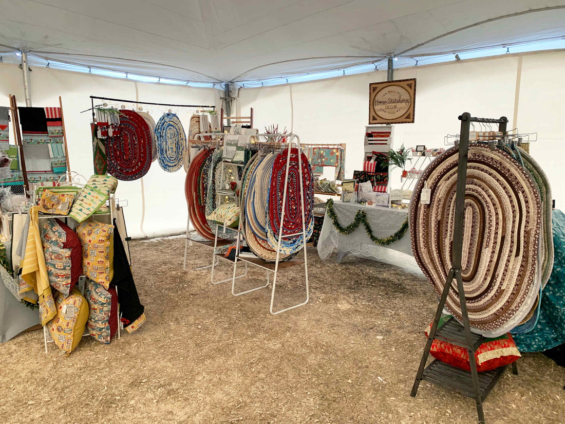 Farmers Market Craft Booth Set Up.  Expandable on-brand set up ideas.