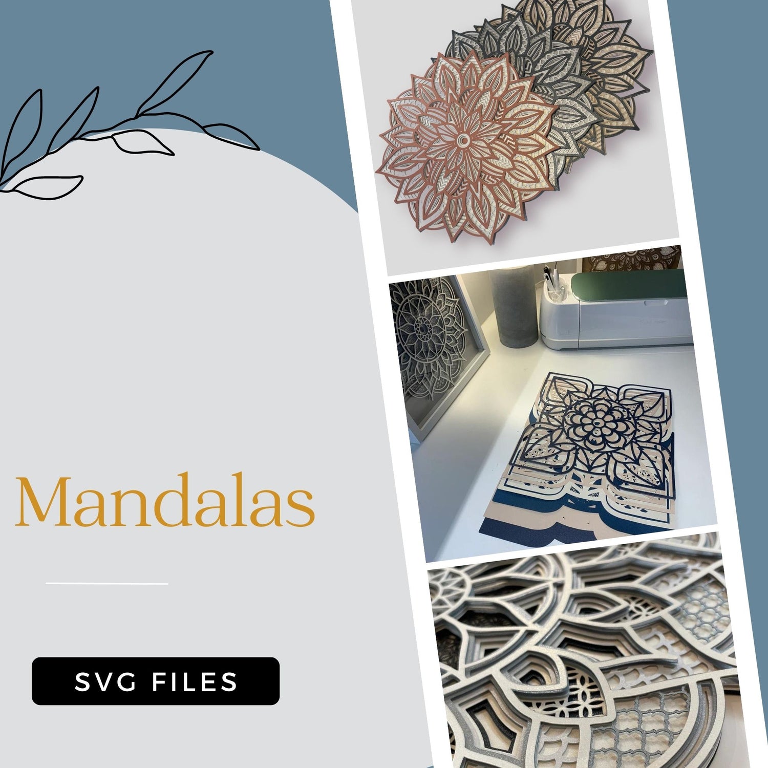 SHOP ~ Mandala SVG Downloads | Layered Mandala Instant Download SVG Files For Cricut