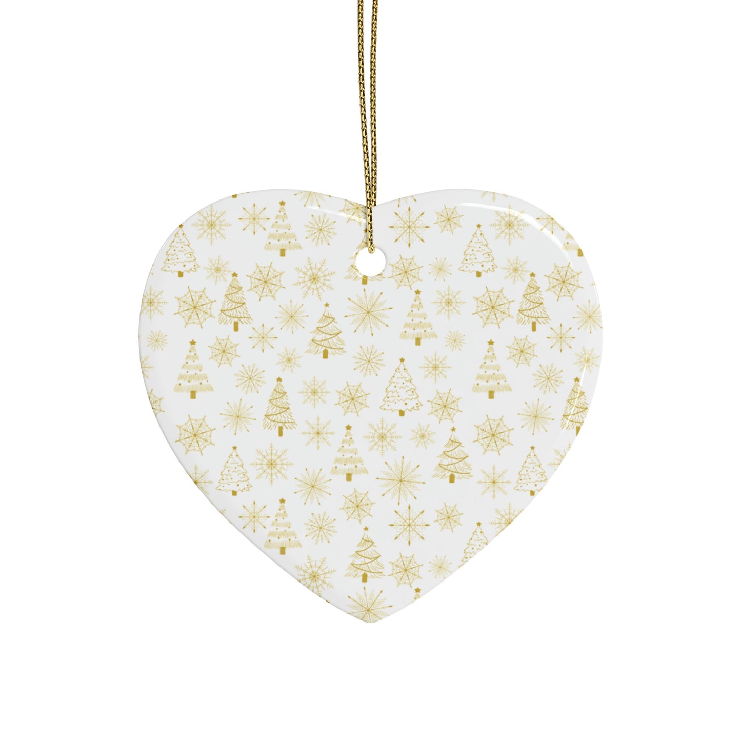 Heart-Shaped Ceramic Ornaments - Festive Holiday Decor, Personalized Gift, Christmas Tree Decoration, Winter Keepsakes, Home Ornament