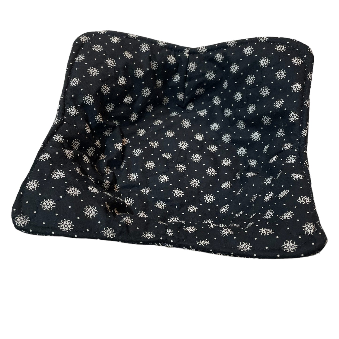 Black and Cream Reversible Microwave Soup Bowl Cozy