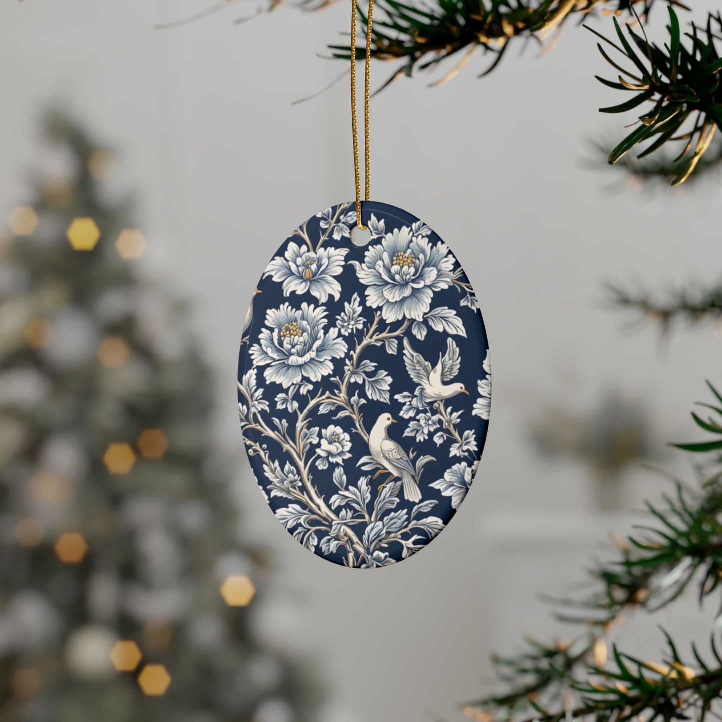Ceramic Floral Heart Ornaments - Elegant Home Decor, Holiday Gifts, Wedding Decor, Personalized Keepsakes, Handcrafted Gifts