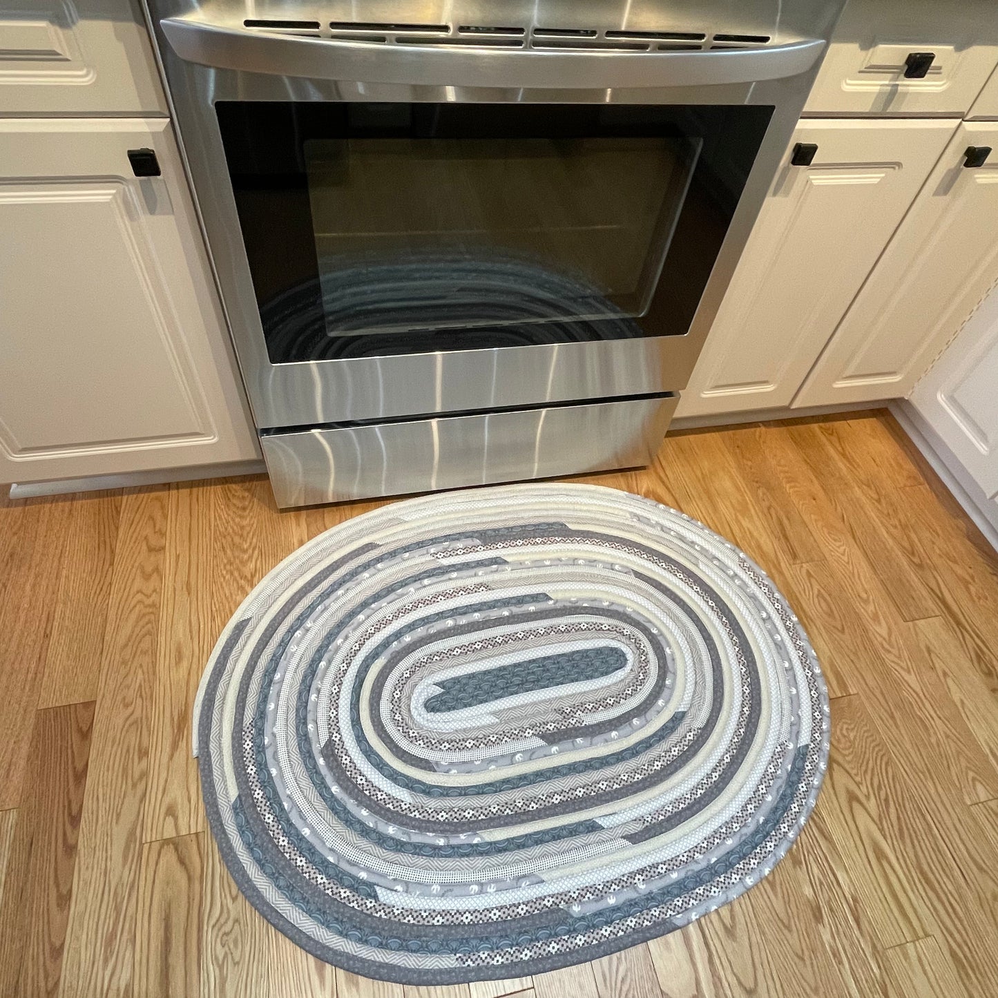 Grey Modern Farmhouse Kitchen Sink Rug, Vaniety Rug, Washable Cotton Rug