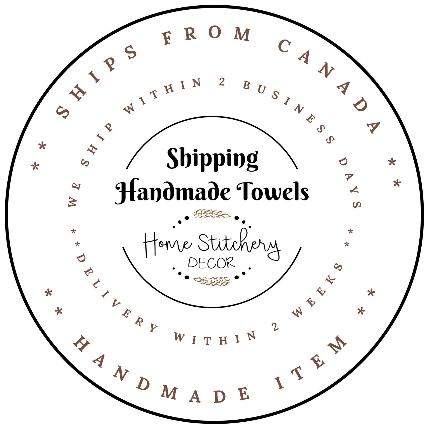 Handmade Blue Farmhouse Tea Towel with Floral Accents