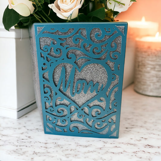 Mother's Day Card Handcrafted Original Design Glitter Card For Mom