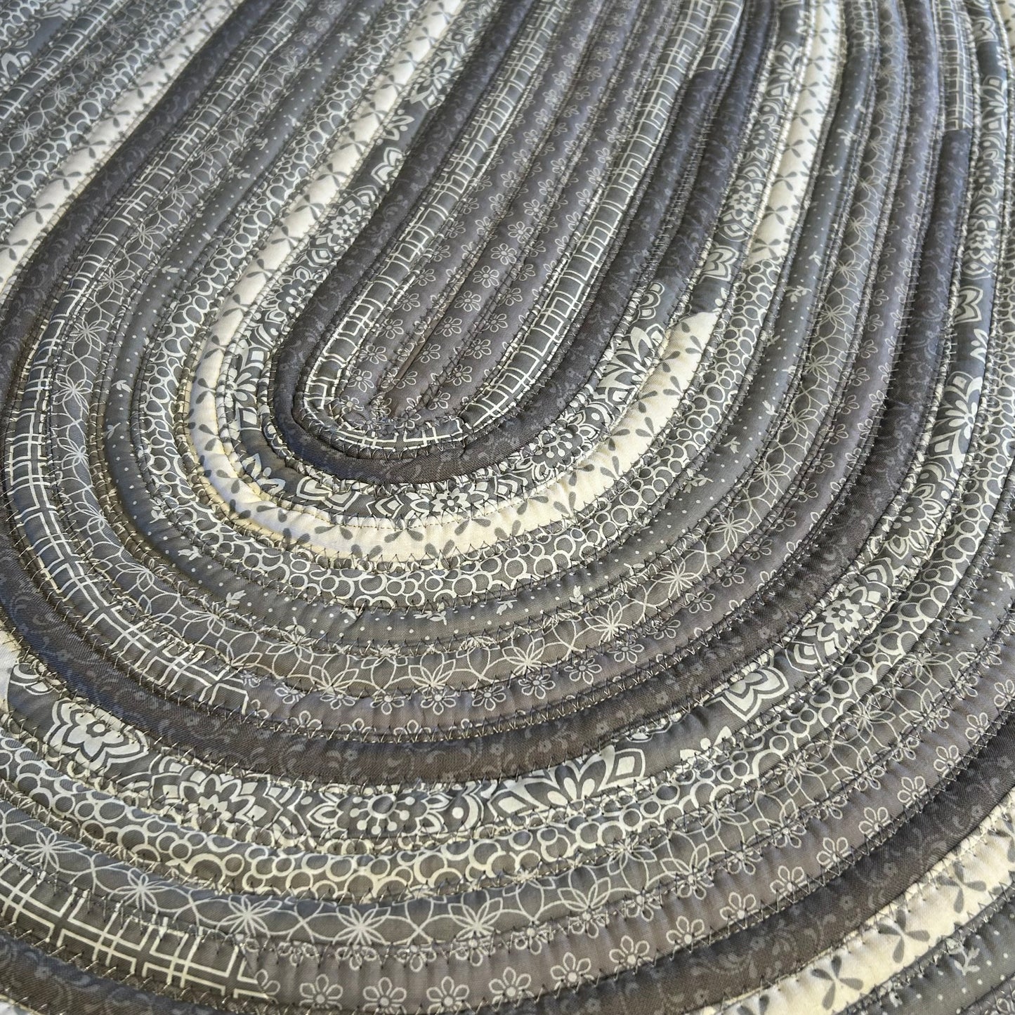 Grey Cotton Jelly Roll Rug - Made in Canada