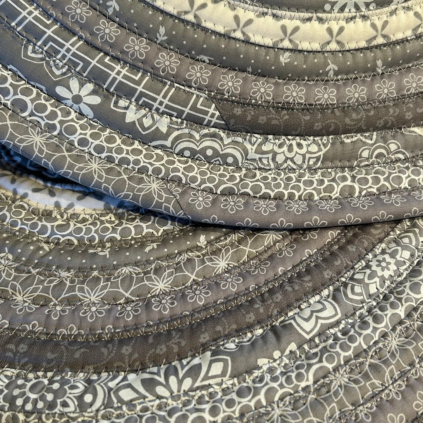 Grey Cotton Jelly Roll Rug - Made in Canada